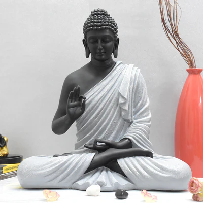 2-feet-xl-size-meditating-lord-buddha-grey-black-MTcw